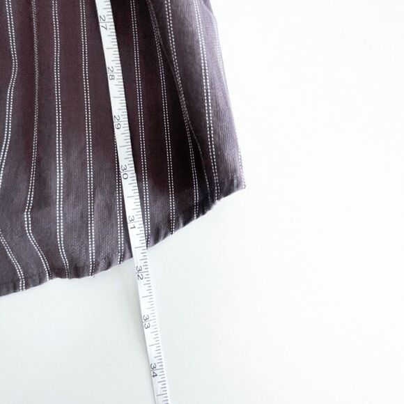 Panhandle Slim Mens Vintage Pinstripe Long Sleeve Snap Up Shirt Brown Large Tall - Picture 6 of 9